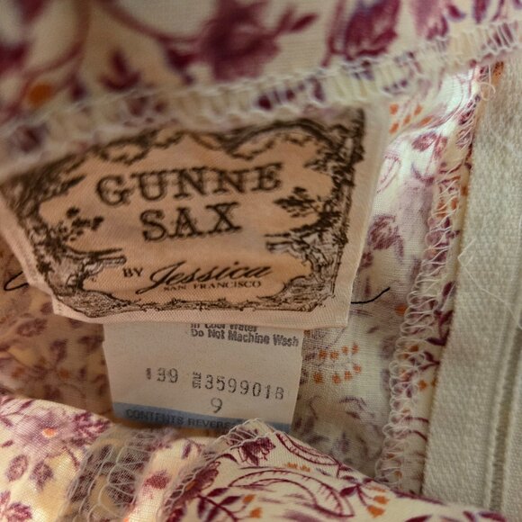 Original Gunne Sax Dress - Pink Floral - Cottagecore - Prairie - Picture 10 of 10